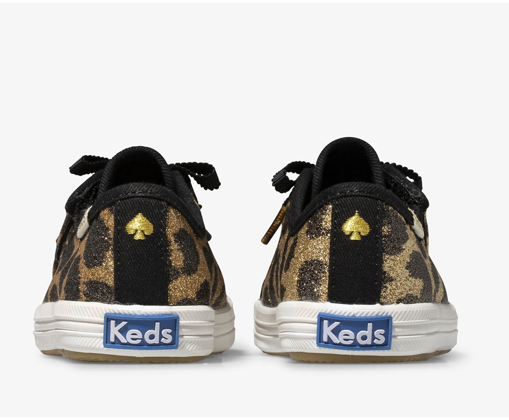 Basket Keds Enfant Leopard - Kate Spade New York Kickstart Jr. Glitter Leopard - 714-EHYBAC